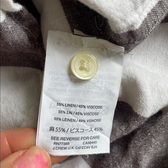 Madewell Coastal Stripe Button Down Linen Dress - Picture 10 of 11